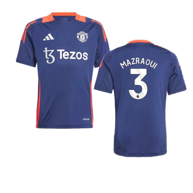 2024-2025 Man Utd Training Jersey (Night Indigo) - Kids (Mazraoui 3)