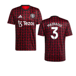 2024-2025 Man Utd Pre-Match Shirt (Black) (Mazraoui 3)