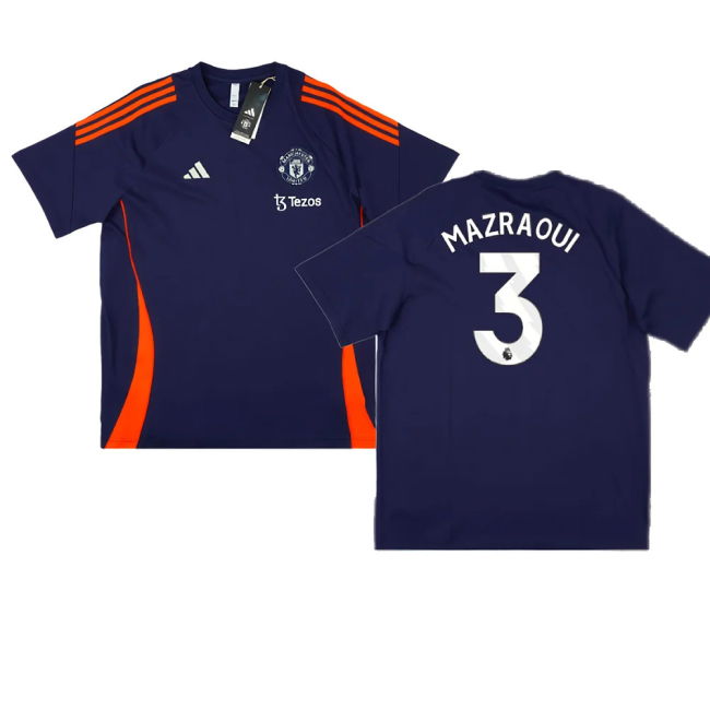 2024-2025 Man Utd Training Tee (Night Indigo) (Mazraoui 3)