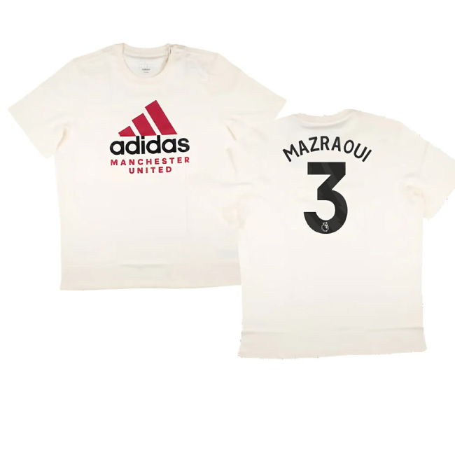 2024-2025 Man Utd SZN Graphic Tee (Cream White) (Mazraoui 3)