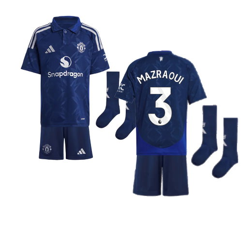 2024-2025 Man Utd Away Mini Kit (Mazraoui 3)