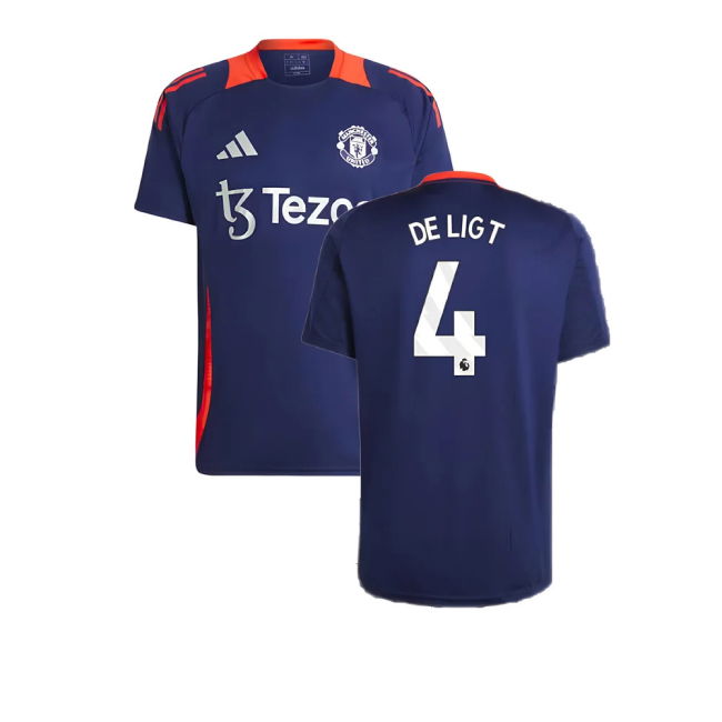 2024-2025 Man Utd Training Jersey (Night Indigo) (De Ligt 4)