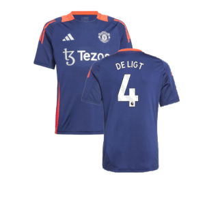 2024-2025 Man Utd Training Jersey (Night Indigo) - Kids (De Ligt 4)
