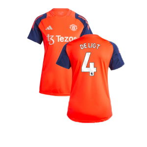 2024-2025 Man Utd Training Jersey (Red) - Womens (De Ligt 4)