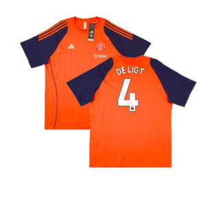 2024-2025 Man Utd Training Tee (Red) (De Ligt 4)