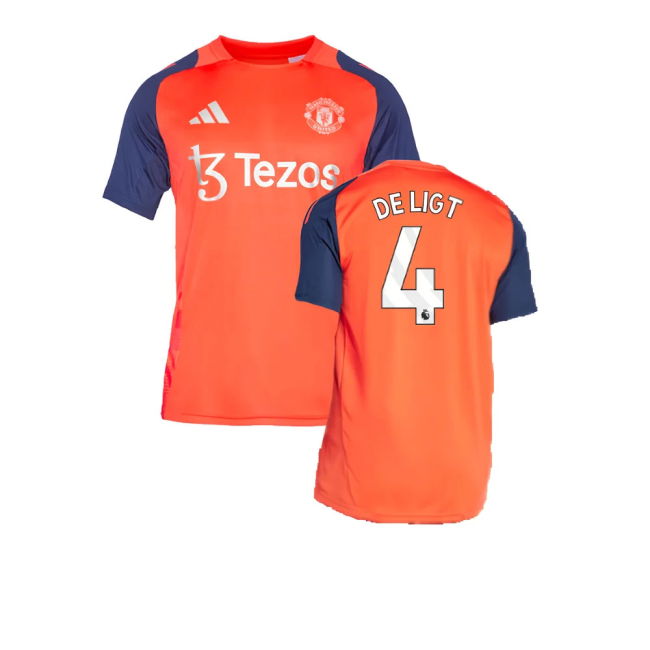 2024-2025 Man Utd Training Jersey (Red) (De Ligt 4)