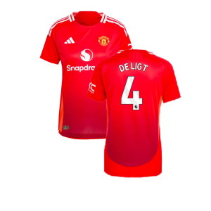 2024-2025 Man Utd Authentic Home Shirt (Womens) (De Ligt 4)