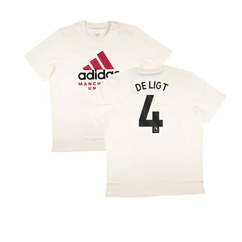 2024-2025 Man Utd SZN Graphic Tee (Cream White) (De Ligt 4)