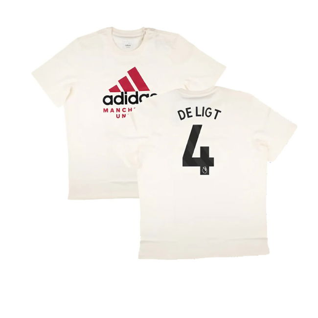 2024-2025 Man Utd SZN Graphic Tee (Cream White) (De Ligt 4)