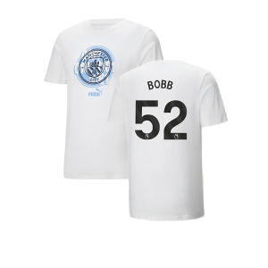 2024-2025 Man City ftblCulture Tee (White) (Bobb 52)