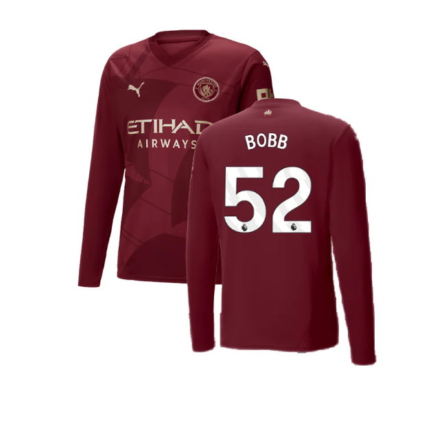 2024-2025 Man City Third Long Sleeve Shirt (Bobb 52)