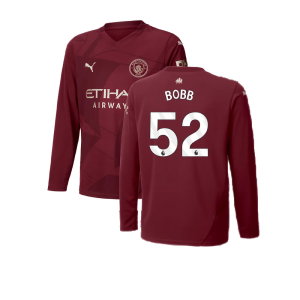 2024-2025 Man City Third Long Sleeve Shirt (Kids) (Bobb 52)