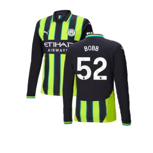 2024-2025 Man City Away Long Sleeve Shirt (Bobb 52)