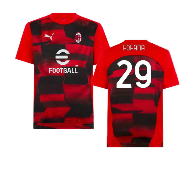 2024-2025 AC Milan Prematch SS Shirt (Red) (Fofana 29)