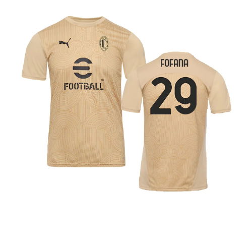 2024-2025 AC Milan Pre-Match Shirt (Putty) (Fofana 29)