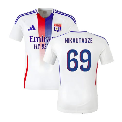 2024-2025 Olympique Lyon Home Shirt (Mikautadze 69)