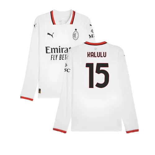 2024-2025 AC Milan Away Long Sleeve Shirt (Kalulu 15)