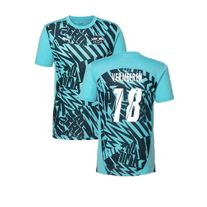 2024-2025 Red Bull Leipzig Pre-Match SS Shirt (Aqua) (Vermeeren 18)