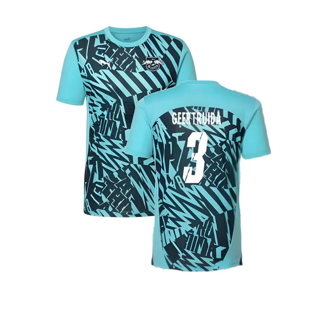 2024-2025 Red Bull Leipzig Pre-Match SS Shirt (Aqua) (Geertruida 3)