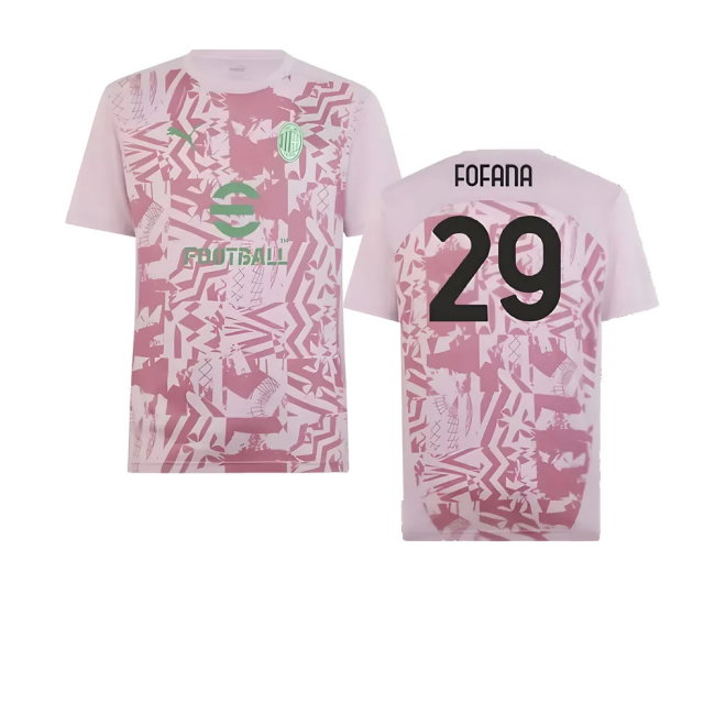 2024-2025 AC Milan Pre-Match Shirt (Grape) (Fofana 29)
