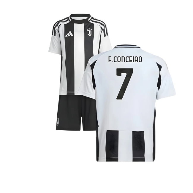 2024-2025 Juventus Home Mini Kit (F.Conceiao 7)