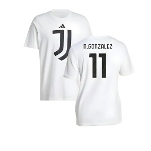 2024-2025 Juventus DNA Graphic Tee (White) (N.Gonzalez 11)