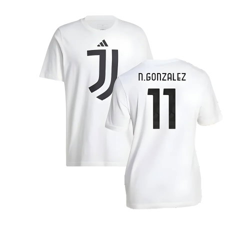 2024-2025 Juventus DNA Graphic Tee (White) (N.Gonzalez 11)