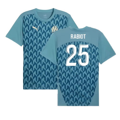 2024-2025 Marseille Pre-Match Shirt (Bold Blue) (Rabiot 25)