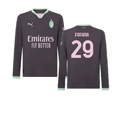 2024-2025 AC Milan Third Long Sleeve Shirt (Fofana 29)
