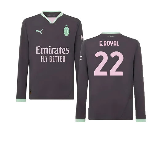2024-2025 AC Milan Third Long Sleeve Shirt (E.Royal 22)