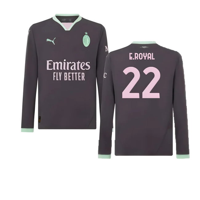 2024-2025 AC Milan Third Long Sleeve Shirt (E.Royal 22)