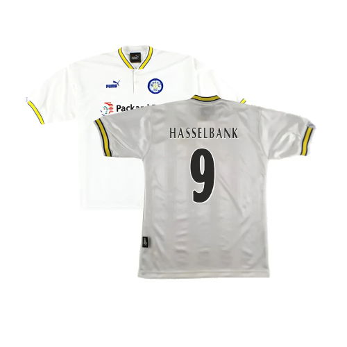Leeds United 1996-98 Home Shirt (L) (Mint) (Hasselbank 9)