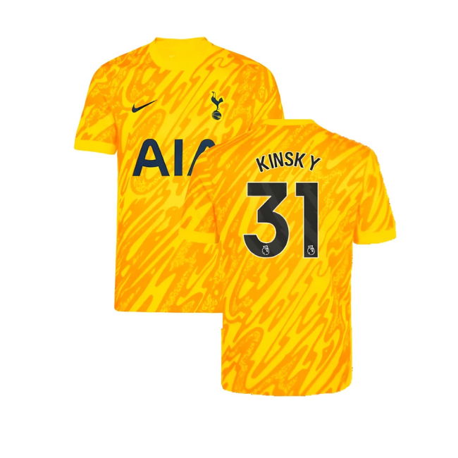 2024-2025 Tottenham Hotspur Goalkeeper Home Shirt (Yellow) (Kinsky 31)