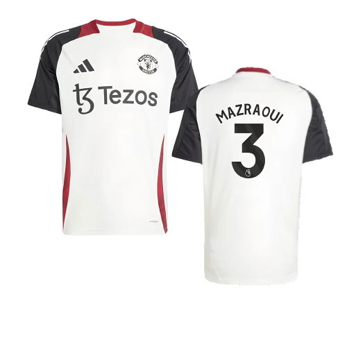 2024-2025 Man Utd Training Jersey (Off White) (Mazraoui 3)