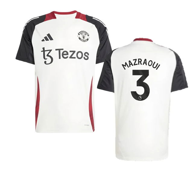 2024-2025 Man Utd Training Jersey (Off White) (Mazraoui 3)