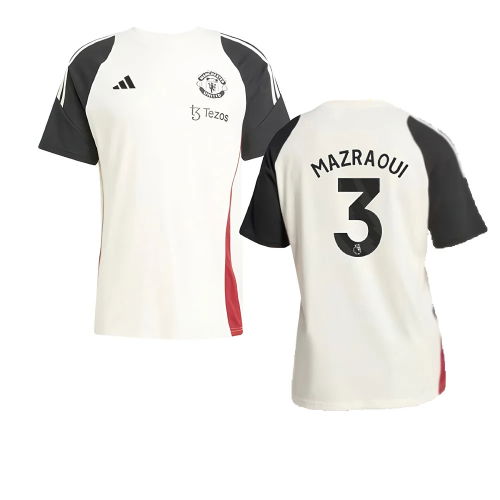 2024-2025 Man Utd Training Tee (Off White) (Mazraoui 3)