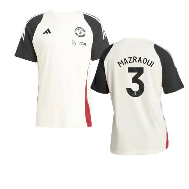 2024-2025 Man Utd Training Tee (Off White) (Mazraoui 3)
