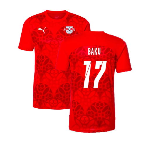 2024-2025 Red Bull Leipzig Pre-Match Shirt (Red) (Baku 17)