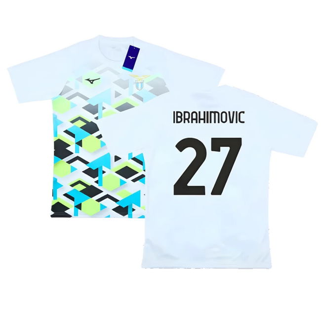 2024-2025 Lazio Pre-Match Jersey (White) (Ibrahimovic 27)