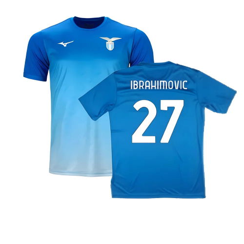 2024-2025 Lazio Graphic Training Shirt (Royal) (Ibrahimovic 27)