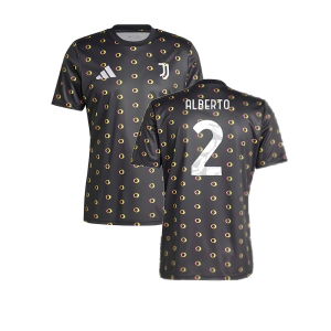 2024-2025 Juventus Pre-Match Shirt (Black) (Alberto 2)