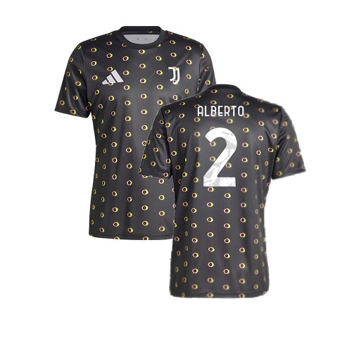2024-2025 Juventus Pre-Match Shirt (Black) (Alberto 2)