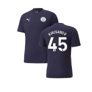 2024-2025 Man City Casuals Tee (Navy) (Khusanov 45)