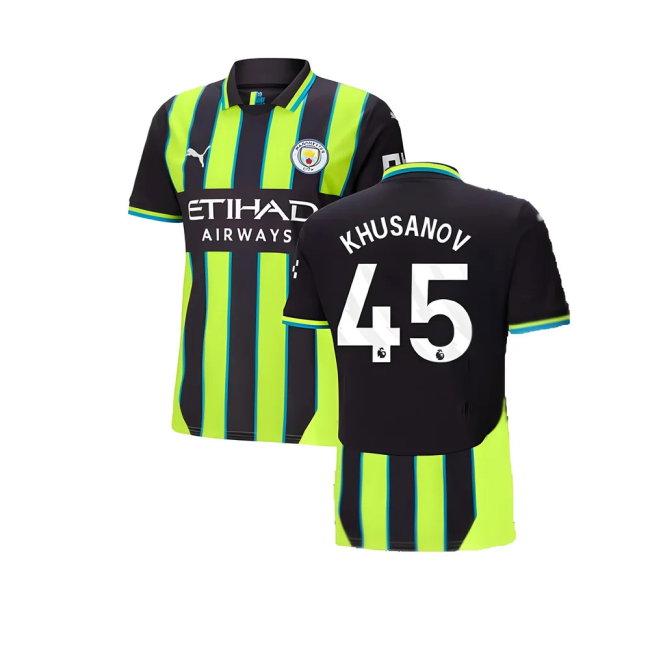 2024-2025 Man City Away Shirt (Khusanov 45)