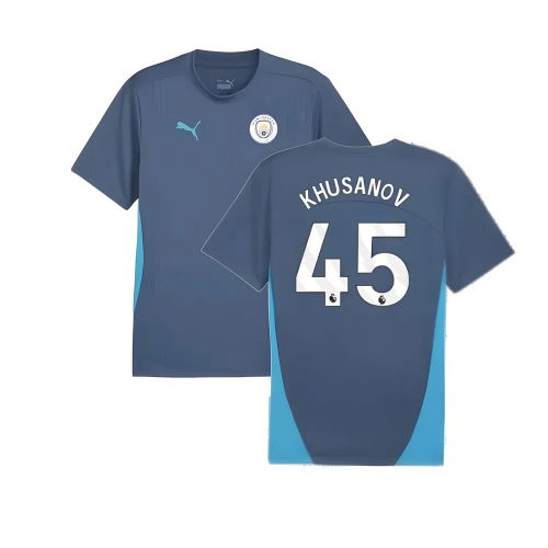 2024-2025 Man City Training Shirt (Inky Blue) (Khusanov 45)