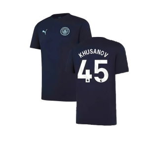 2024-2025 Man City Training Shirt (Inky Blue) - Kids (Khusanov 45)