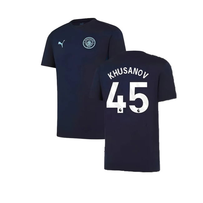 2024-2025 Man City Training Shirt (Inky Blue) - Kids (Khusanov 45)