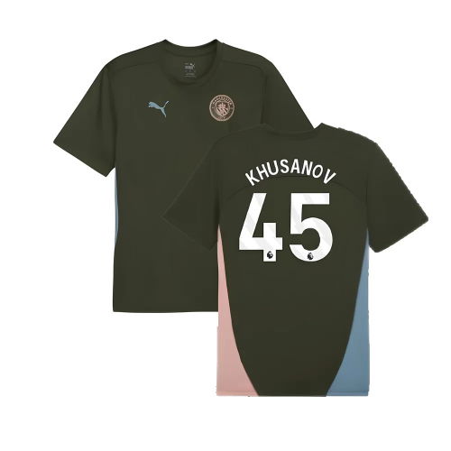 2024-2025 Man City Training Shirt (Myrtle) (Khusanov 45)