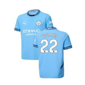 2024-2025 Man City Home Shirt (Kids) (Vitor Reis 22)