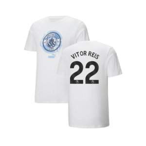 2024-2025 Man City ftblCulture Tee (White) (Vitor Reis 22)